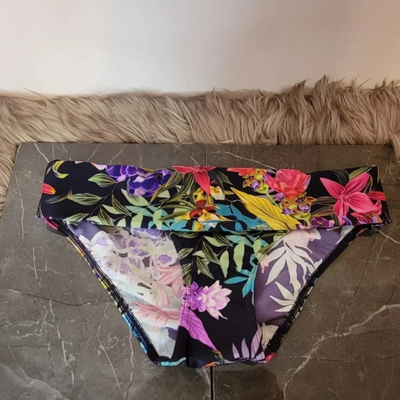 ASOS Fig Leaves Fold Over Waist Bikini Bottom - Picture 4 of 4